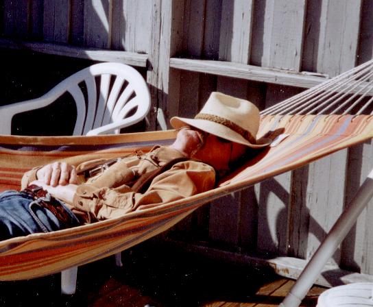 Man in hammock