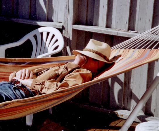 Man in hammock