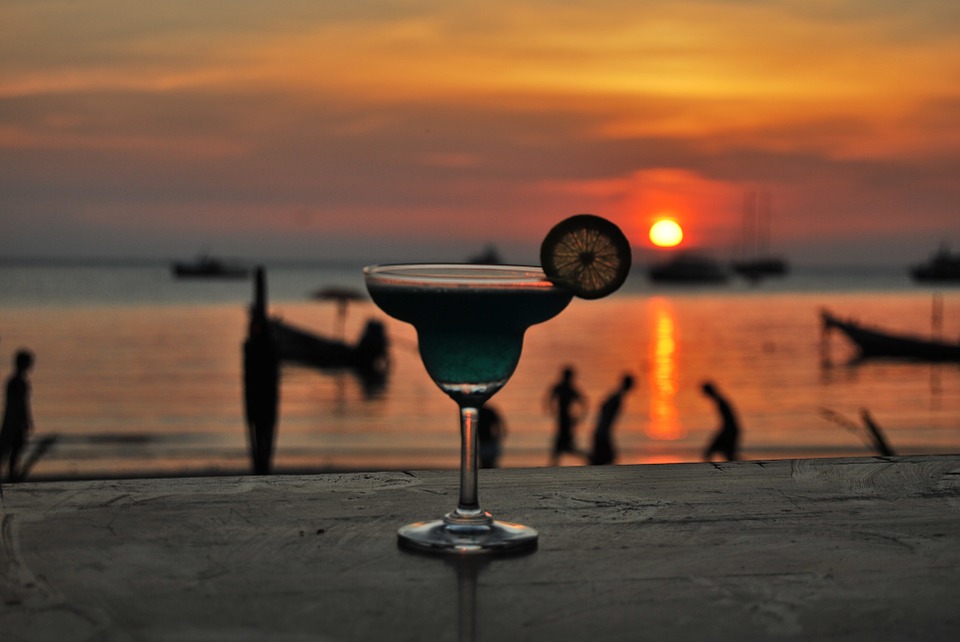 cocktail on beach