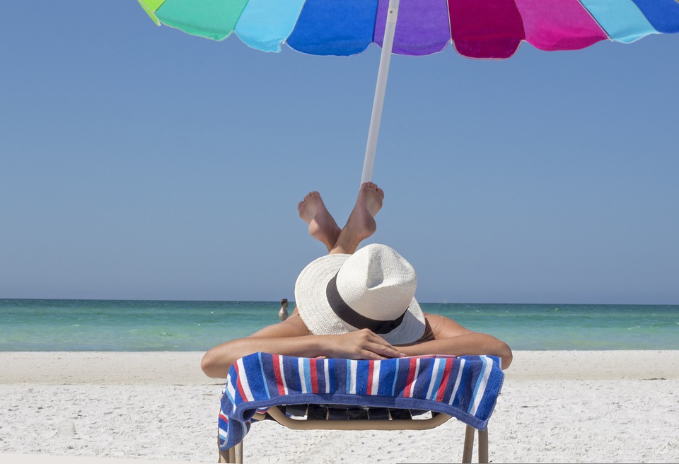 Sunbath at beach